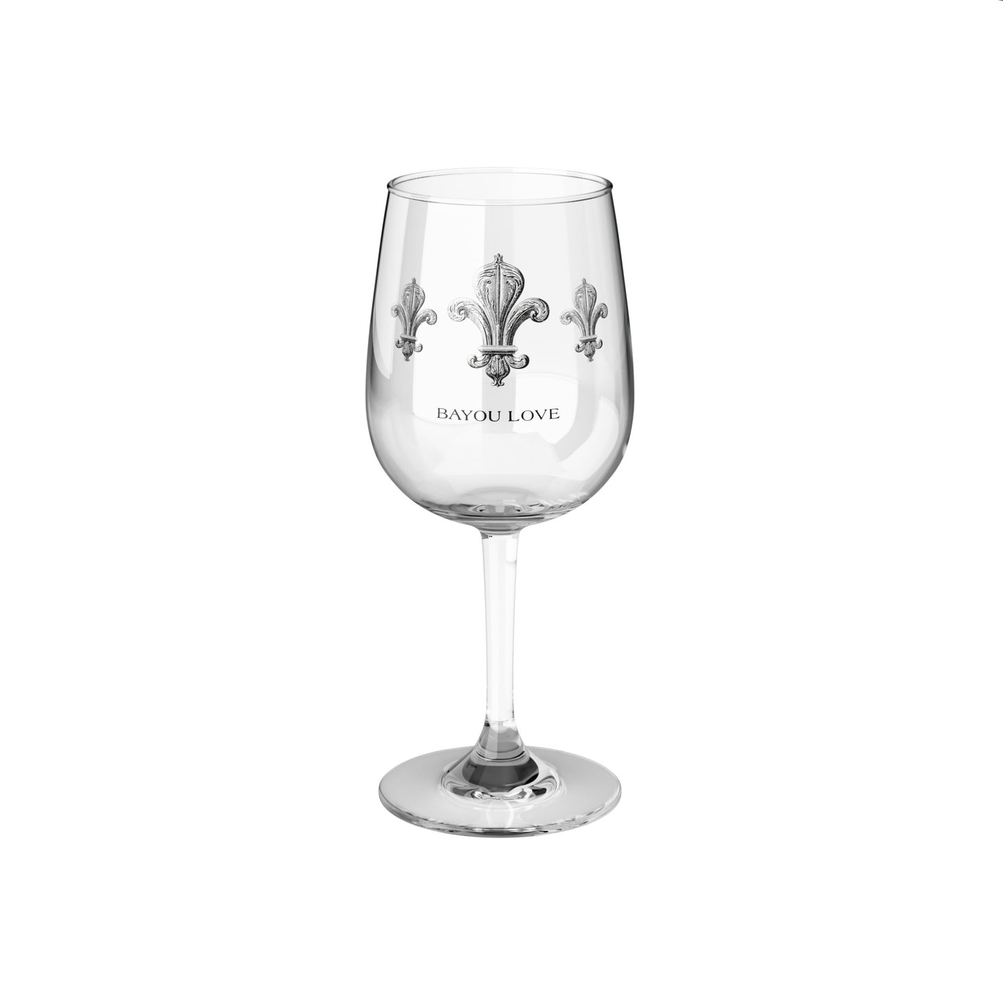 Fleur de Lis Wine Glass, 12oz