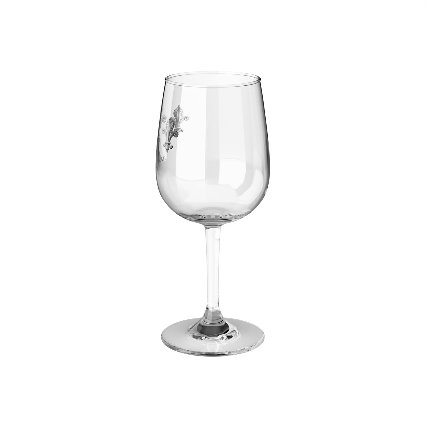 Fleur de Lis Wine Glass, 12oz