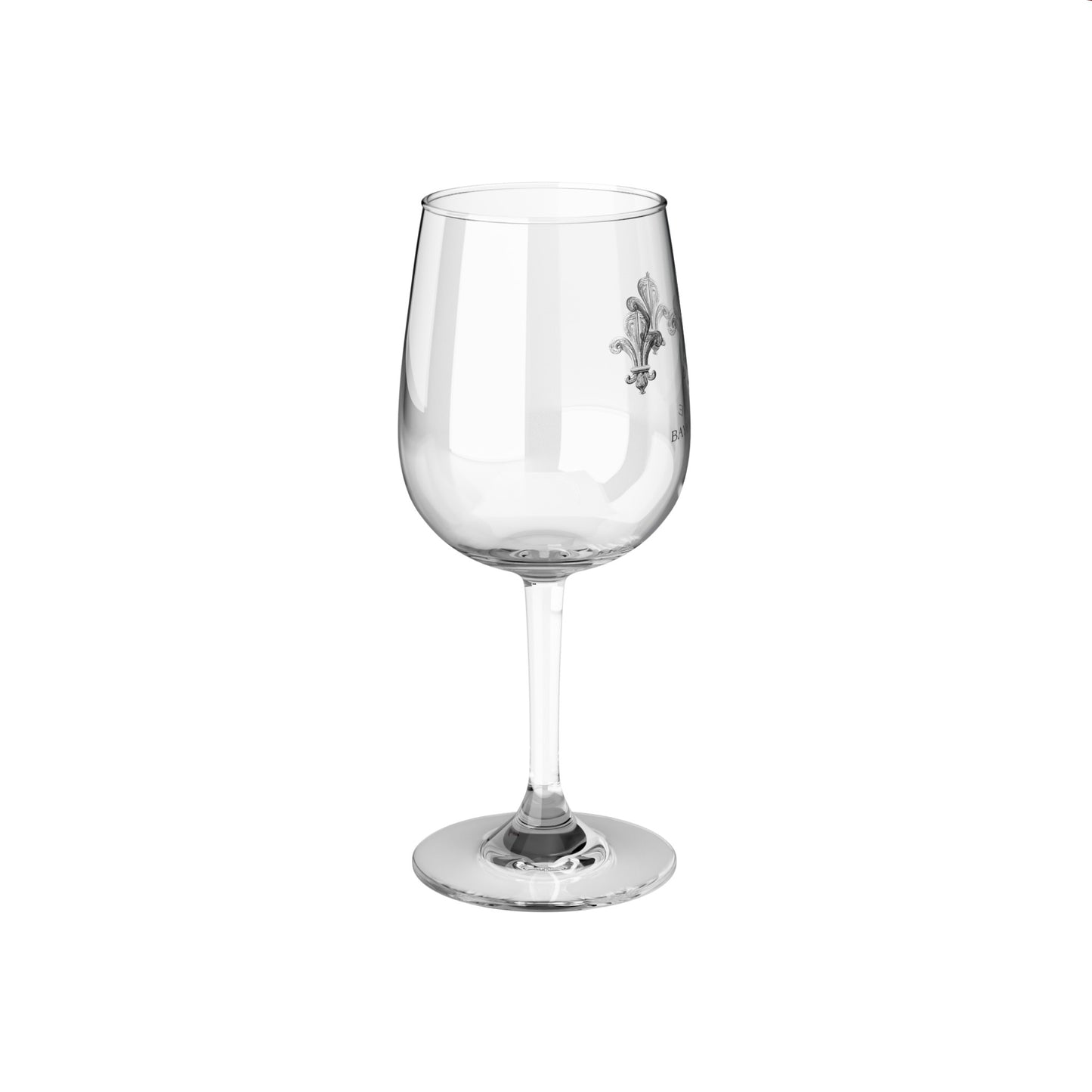 Fleur de Lis Wine Glass, 12oz